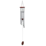 Large Wind Chimes Outside, Soothing Melodic Aluminium Memorial Sympathy Wind Chime, Suitable Outdoor Garden Patio Decor, Gift for Mom Women Neighbors (30 Inches Silver)