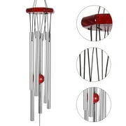 Large Wind Chimes Tubes Bells 6 Tube Metal Church Bell Outdoor Garden Home Hanging Decor Memorial Windchime Ornament Decorations