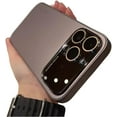thumbnail image 1 of Large Window Frosted Phone case with Lens Film, All-Inclusive case, Simple Business, Anti-Drop and Anti-Abrasion, for iPhone 15 14 13 12 11 Pro Max Phone case (Grey,iPhone 15), 1 of 8