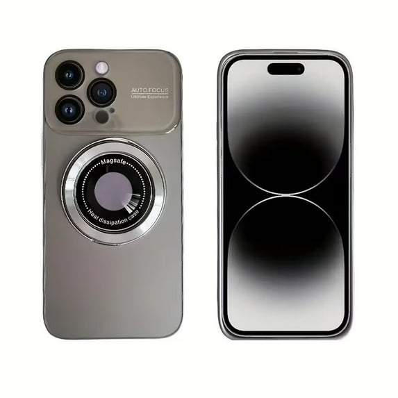 Large Window Phone Case Leak Label Magnetic Bracket for iPhone case, Frosted Shockproof Case for iPhone 16 15 14 13 12 Pro/Pro Max/Plus