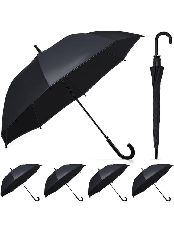 Large Windproof Bubble Stick Umbrella with J Hook Handle, Wedding Style