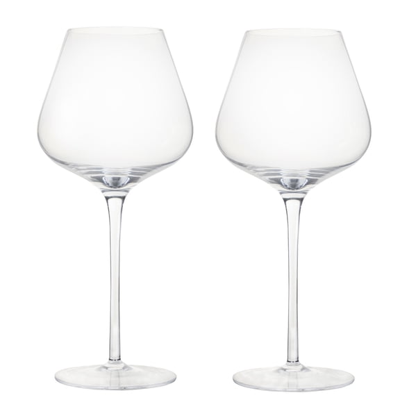 Large Wine Glasses 23 Oz set of 2, Crystal Lead-Free Long Stem Burgundy Red or White Wine Large Bowl Glass, Shatter Resistant, Perfect Gifts For Christmas Anniversary Birthday Dishwasher Safe