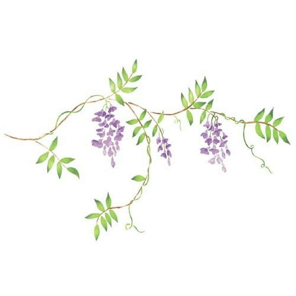 Large Wisteria Vine Wall Stencil SKU #2962 by Designer Stencils
