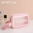 thumbnail image 1 of Large Women Cosmetics for Makeup Organizer Transparent Waterproof Beauty Bags Make Up Case Storage Pack Portable Travel Wash Bag (Medium pink bag), 1 of 7