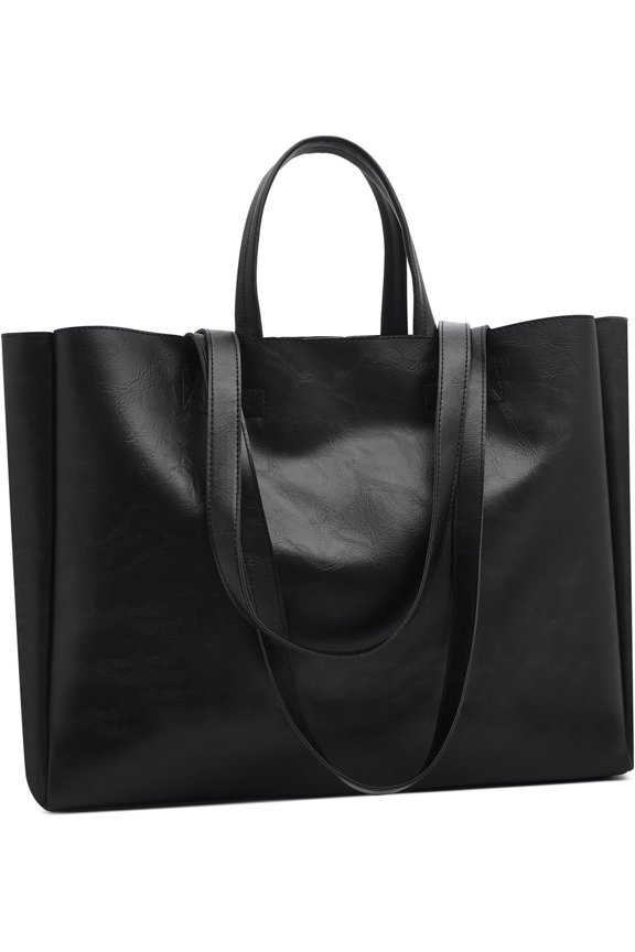 Large Women Tote Bag, Soft Faux Leather Oversize Shouler Purse Top-Handle Handbag for Everyday Work & Teacher