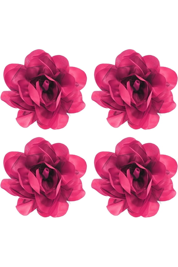 Large Women's Brooches Lapel Pin, Pins Dainty Satin Fabric Big Camellia Flower Hair Clip Dancer Pin Up for Hats/Parties/Clothes/Jewelry