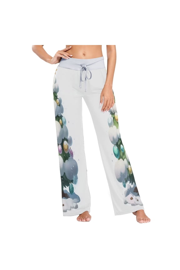Large Women's Comfy Casual Pajama Pants Stretch Fabric Suitable for Yoga Pants Hippie Pants，The Best Holiday Gifts for Women Decorated with Snowflakes