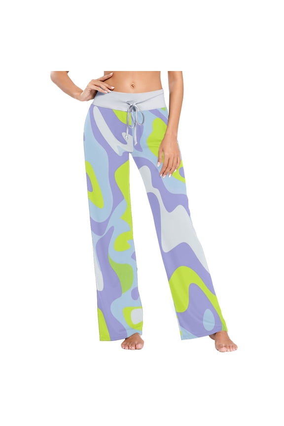 Large Women's Comfy Casual Pajama Pants Stretch Fabric Suitable for Yoga Pants Hippie Pants，The Best Holiday Gifts for Women Lavender Blue