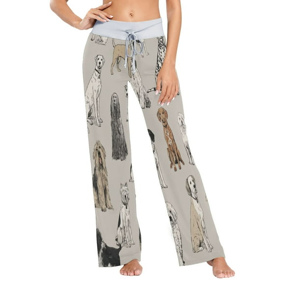 Large Women's Comfy Casual Pajama Pants Stretch Fabric Suitable for Yoga Pants Hippie Pants,The Best Holiday Gifts for Women Pied Dog