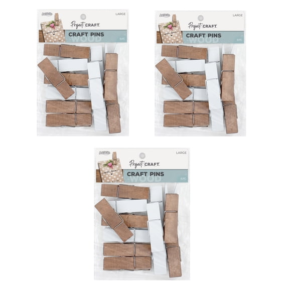 Large Wood Clothes Pins for Photos, Home Dcor & Craft Projects, 45-Pc