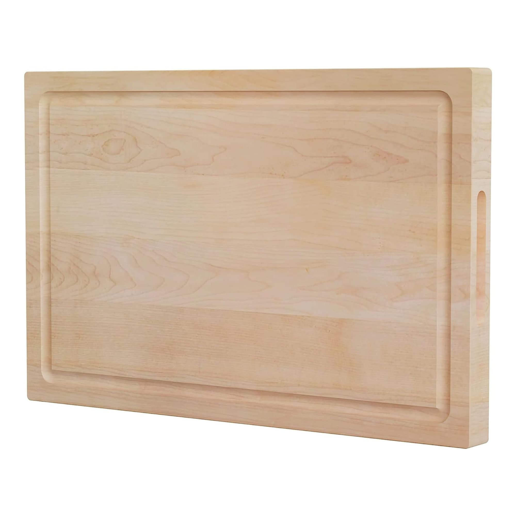 Large Wood Cutting Board for Kitchen. American Hard Maple Butcher Block Conditioned with Beeswax, Flaxseed Oil & Lemon Oil. 16" x 11" x 1.2" Chopping Board by Ziruma.