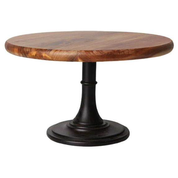 Large Wooden Cake Stand, the Scallop Wood Cake Stand,Light Retro Lace Wooden High Footed Cake Storage Tray, a Wooden Cake Stand