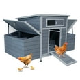 thumbnail image 1 of Large Wooden Chicken Coop Outdoor Hen House Poultry Cage for Outdoor with 2 Sides Nesting Boxes, 1 of 8