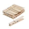 thumbnail image 1 of Large Wooden Clothespins 24 Pack, Sturdy Birch Wood Construction Moisture Resistant With Strong Grip Spring-Action Design, For Hanging Clothes Drying Bag Clips Crafts Home kitchen gadgets, 1 of 6