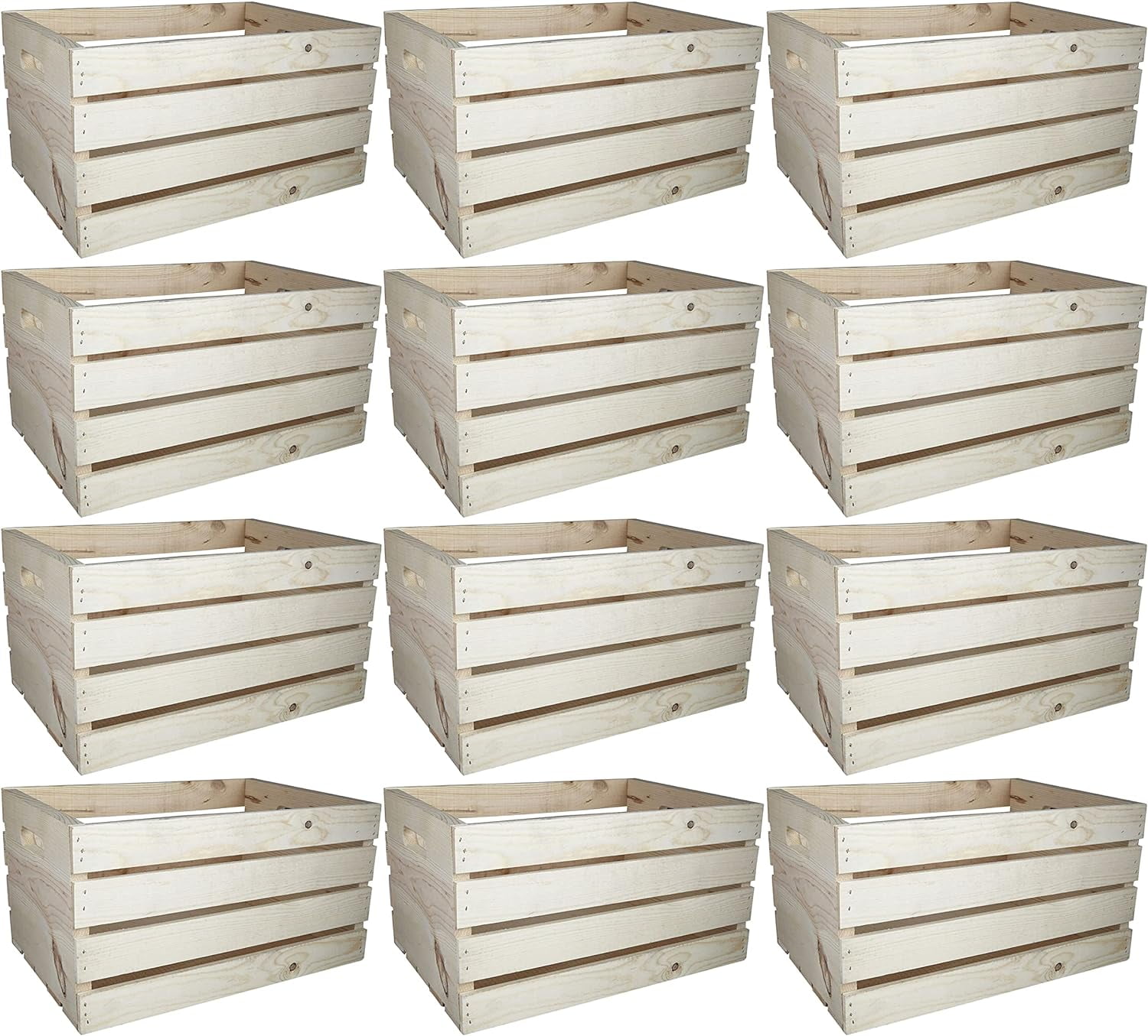Large Wooden Crates By Unfinished Wood Crate For Storage, Decorative