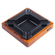 Large Wooden Desktop Tray with 4 Rest Slots, Heavy Duty Decorative Tabletop Organizer for Home Office Lounge