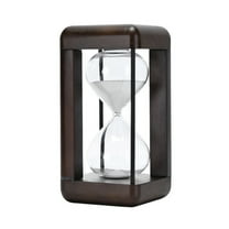 Large Wooden Hourglass with Black/White Sand for Timed Activity and Decors