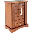 thumbnail image 1 of Large Wooden Jewelry Box 7-Layer Wooden Jewelry Boxes for Women Vintage Jewellery Cabinets Holder Organizer Storage Case for Ring Necklace Earring Bracelet (7 Layers-Brown), 1 of 9