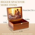 thumbnail image 1 of Large Wooden Keepsake Box with Hinged Lid and Photo Frame - Elegant Wedding Memory Box, Ideal for Photos, Letters, Time Capsules, Bride Gift, Love, Decorative Storage, 1 of 7