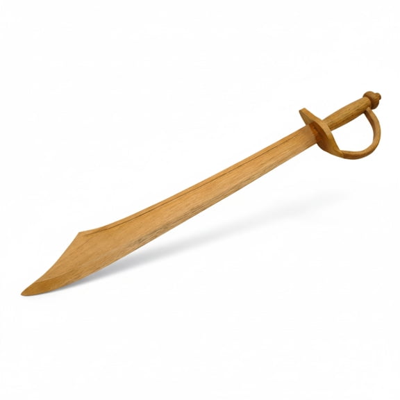 SZCO 30" Wooden Pirate Cutlass Sword, Solid Wood Practice Training Sword, Decorative Toy and Cosplay Accessory for Costume Parties and Theater