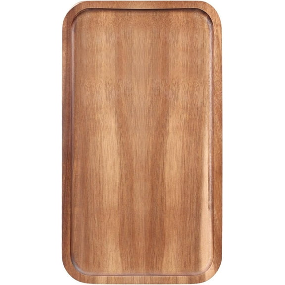 Large Wooden Serving Trays Decor Long Charcuterie Cheese Boards Acacia Wood Kitchen Dinner Platters Rectangular Snack Appetizer Plates for Food Dish Rectangle Party Cookie Dessert Tray