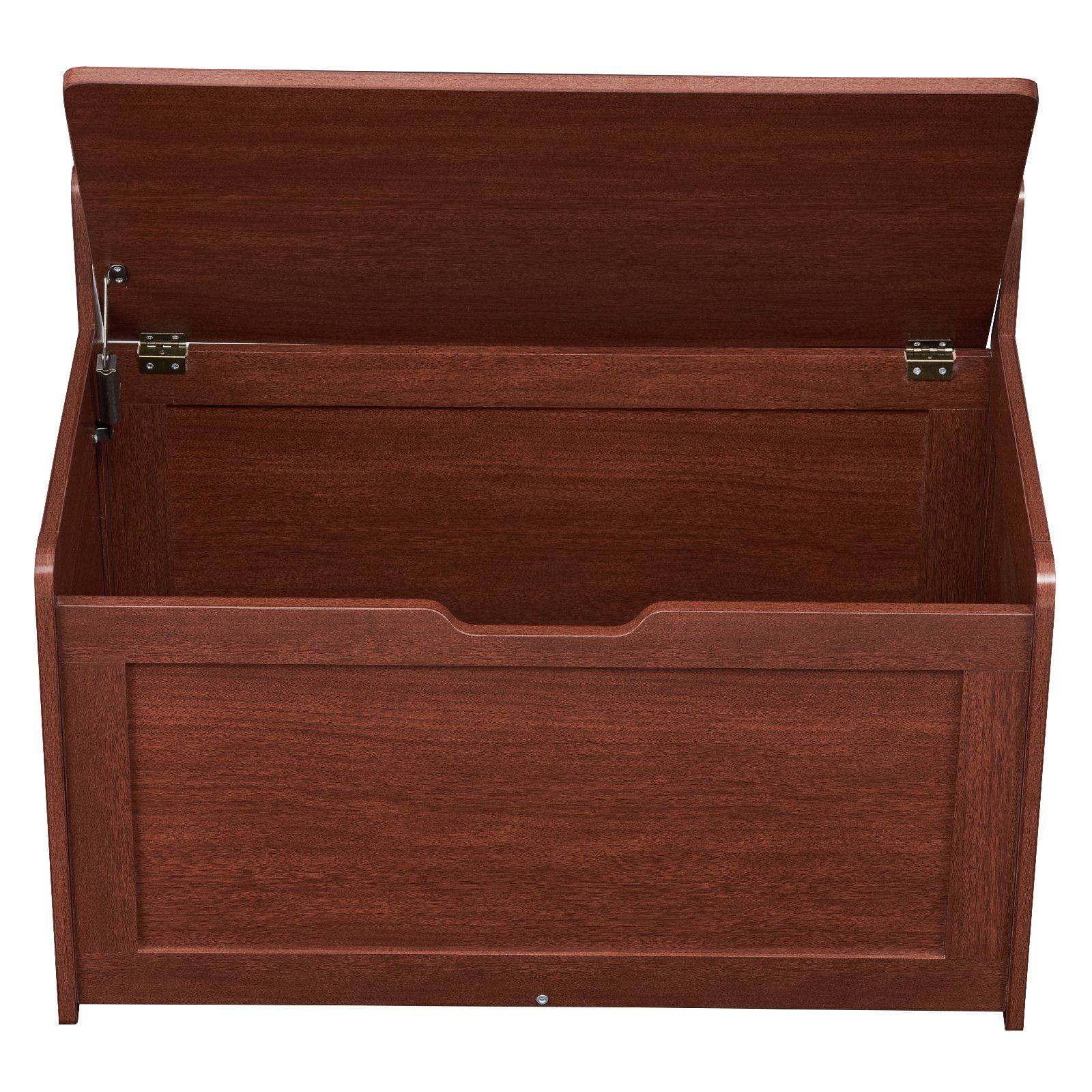 Large Wooden Toy Storage Chest for Kids, 32.68" x 17.91" x 24.02" Toy Box Bench with Flip-Top Lid & Safety Hinge, Kids Storage for Playroom, Bedroom, Living Room, Cherry Finish