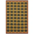 thumbnail image 1 of Large Wool Jute Area Rug 7x10 Kilim Rug - Yellow Black Natural Wool Jute Hand, 1 of 5