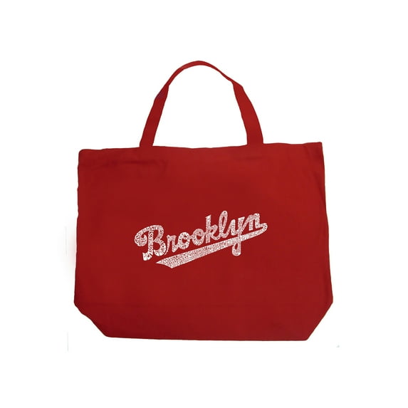 Large Word Art Tote Bag - Brooklyn Neighborhoods