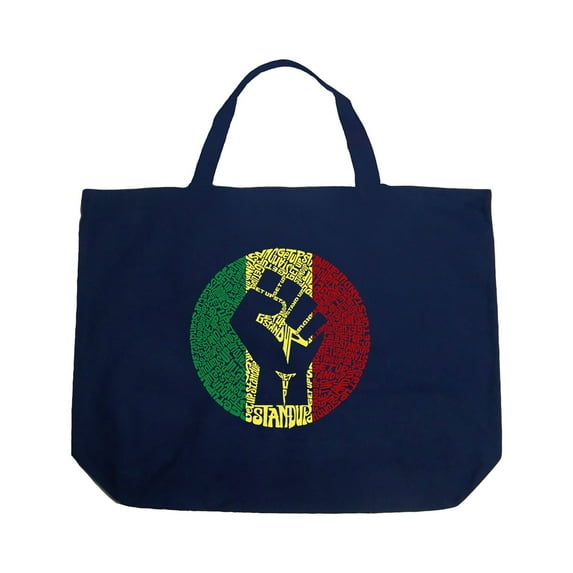 Large Word Art Tote Bag - Get Up Stand Up