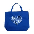 thumbnail image 1 of Large Word Art Tote Bag - Heart Notes, 1 of 2