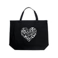 thumbnail image 1 of Large Word Art Tote Bag - Heart Notes, 1 of 2