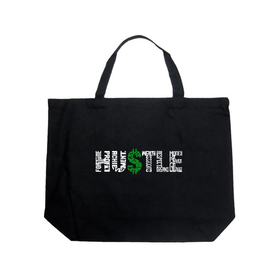 Large Word Art Tote Bag - Hustle