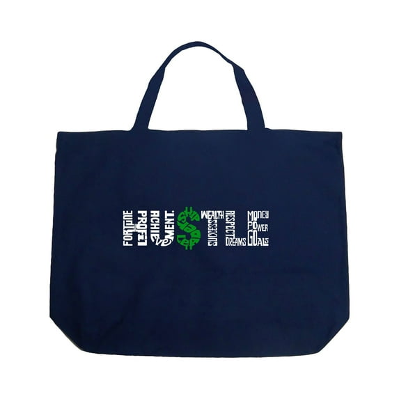 Large Word Art Tote Bag - Hustle