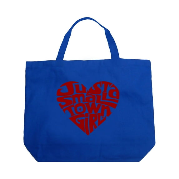 Large Word Art Tote Bag - Just a Small Town Girl