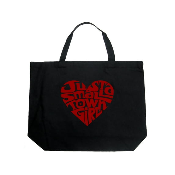 Large Word Art Tote Bag - Just a Small Town Girl