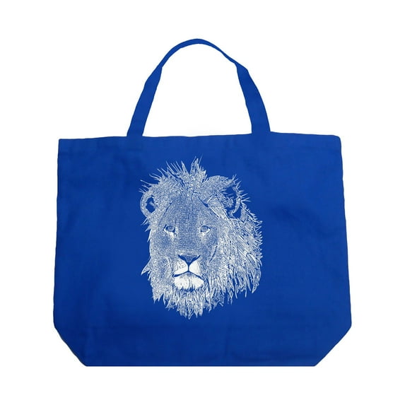 Large Word Art Tote Bag - Lion