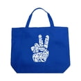 thumbnail image 1 of Large Word Art Tote Bag - Peace Out, 1 of 2