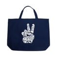 thumbnail image 1 of Large Word Art Tote Bag - Peace Out, 1 of 2