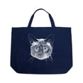 thumbnail image 1 of Large Word Art Tote Bag - Siamese Cat, 1 of 2