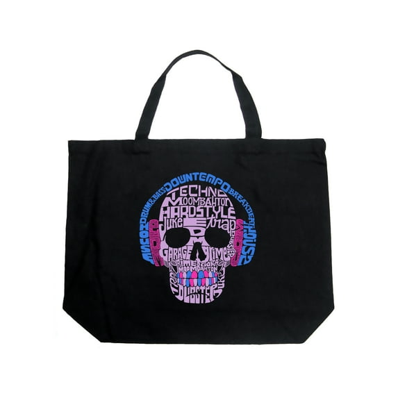 Large Word Art Tote Bag - Styles of EDM Music