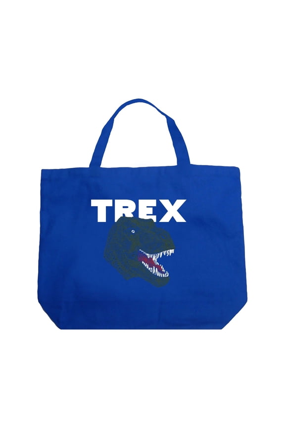 Large Word Art Tote Bag - T-Rex Head