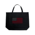 thumbnail image 1 of Large Word Art Tote Bag - USA Flag, 1 of 2