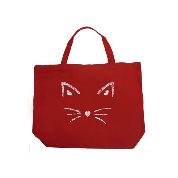 Large Word Art Tote Bag - Whiskers