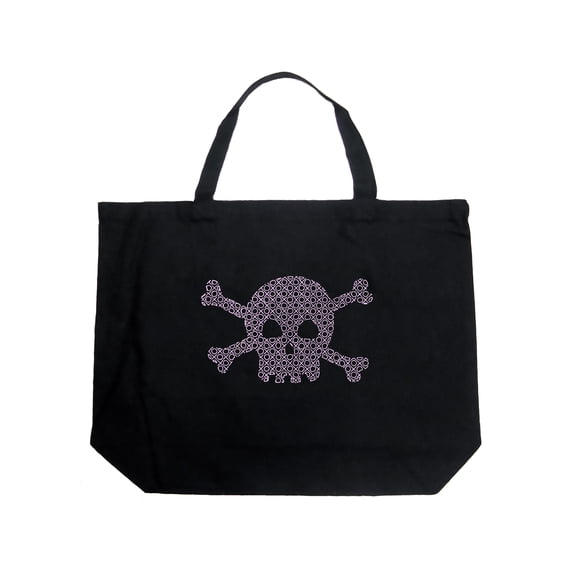 Large Word Art Tote Bag - XOXO Skull
