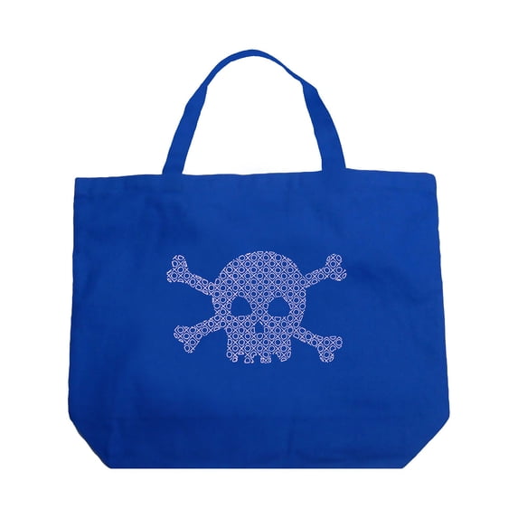 Large Word Art Tote Bag - XOXO Skull