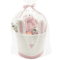 thumbnail image 1 of Large Woven Easter Baskets for Girls & Kids - Empty Basket with Gift Bags and Ribbons Cute Easter Decorations Bunny Ears Designs (Pink), 1 of 9