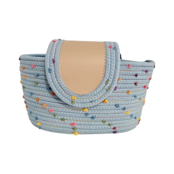 Large Woven Storage Basket - Handmade Braided Organizer Bin for Living Room, Bedroom, Bathroom, Closet - Durable Rope Basket for Blankets, Toys, Clothes, Towels