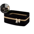 thumbnail image 1 of Large Woven Storage Basket with Handles for Living Room Shelves, Bow Basket for Gifts Empty with Gift Bags and Ribbons for Showers Toy Bin, 1 of 6