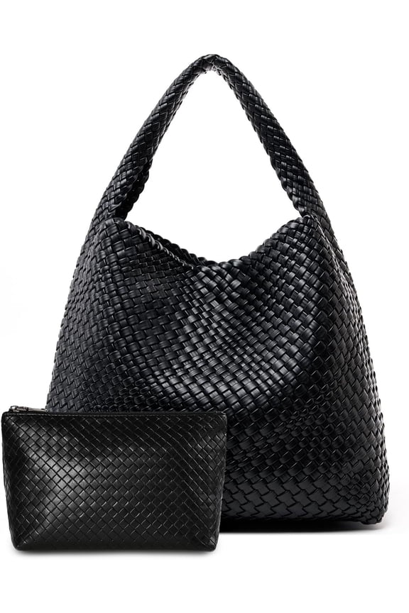Large Woven Tote Bag for Women Weave Purse Woven Leather Handbag