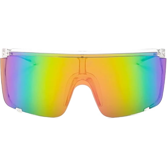 Large Wrap Around Full Coverage Sunglasses Retro Goggle Style